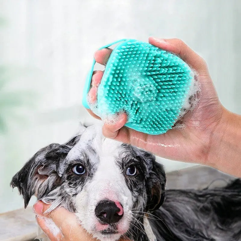 FlexiFlow Pet Spa Brush - Blue