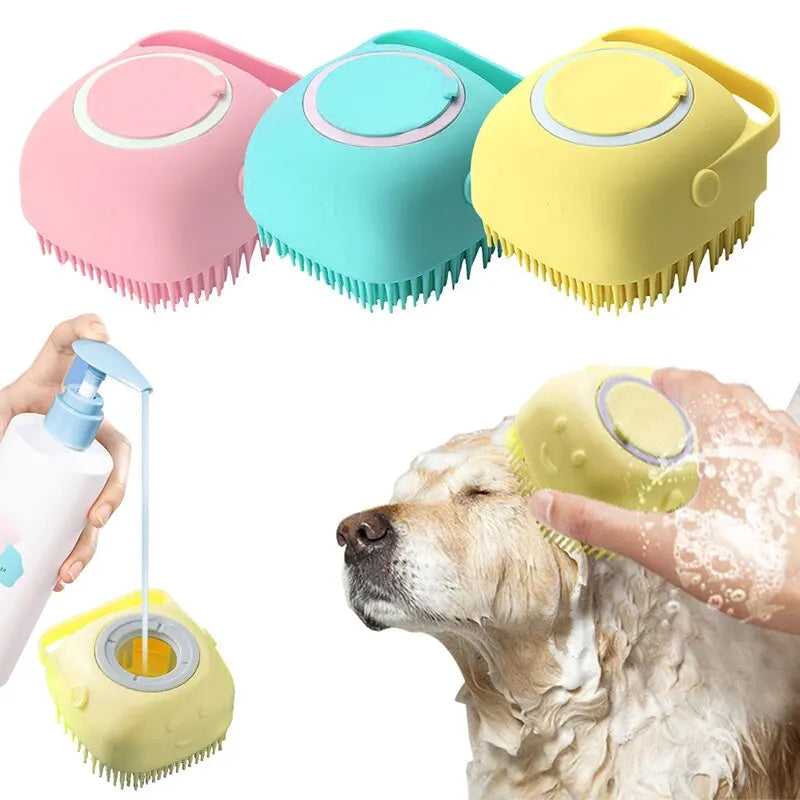 FlexiFlow Pet Spa Brush - Blue