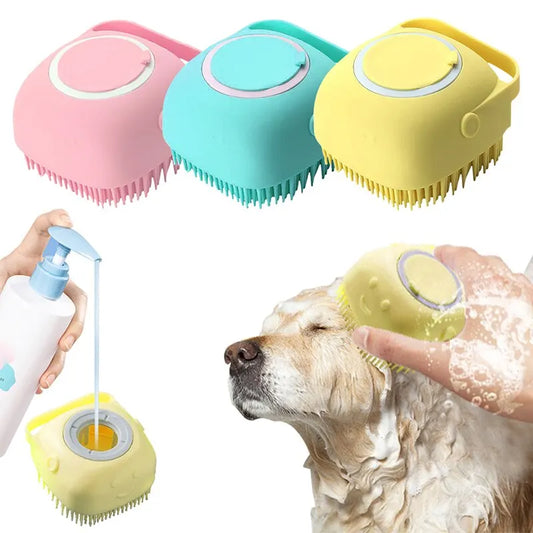 FlexiFlow Pet Spa Brush - Yellow