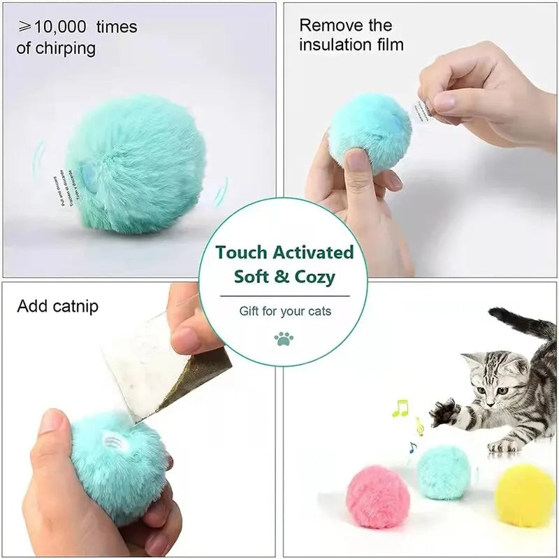 MeowMate Interactive Squeaker Ball