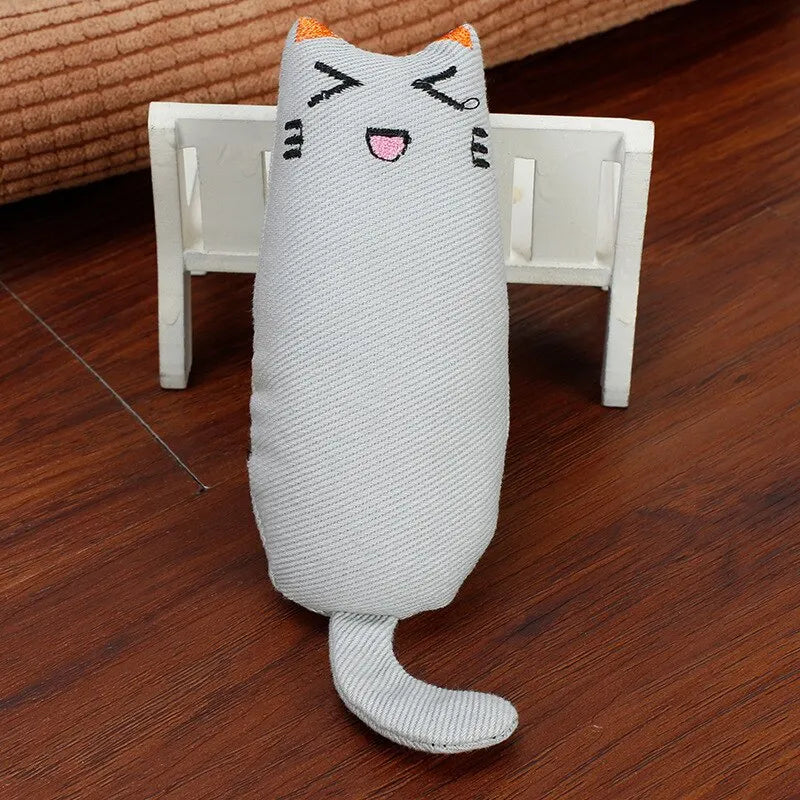 Cozy Claw Cat Chew Pillow - Grey