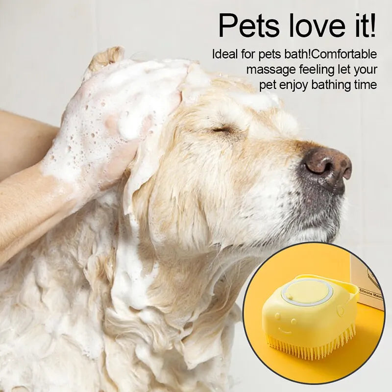 FlexiFlow Pet Spa Brush - Yellow