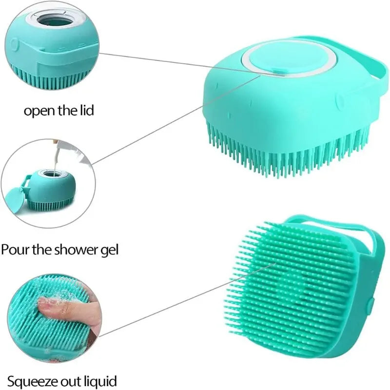 FlexiFlow Pet Spa Brush - Blue